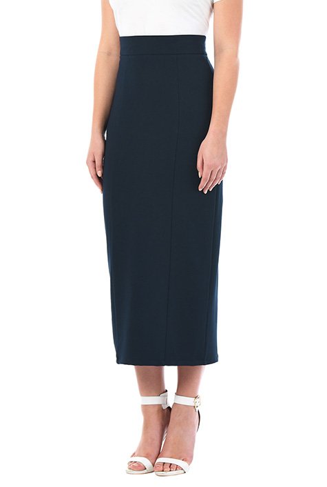 Shop Ponte knit midi pencil skirt | eShakti