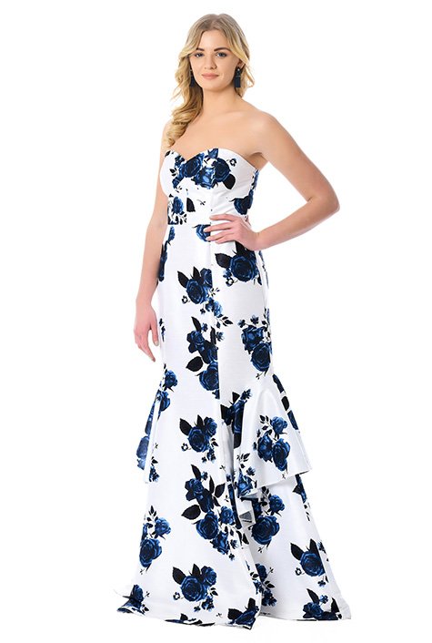 Floral trumpet dress best sale