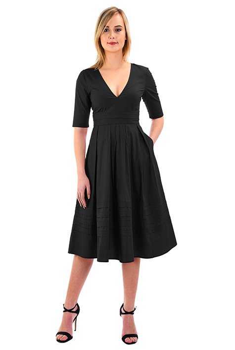 Shop Poplin fit-and-flare dress