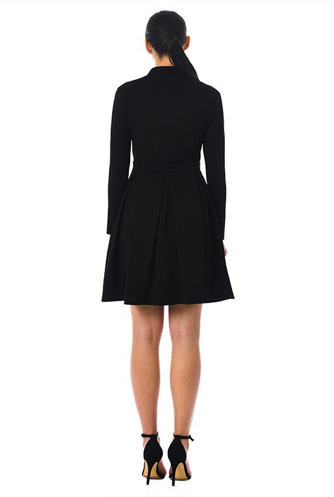 Zip front fit clearance and flare dress