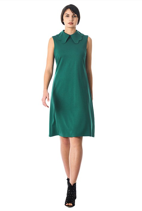 Scallop ponte outlet dress