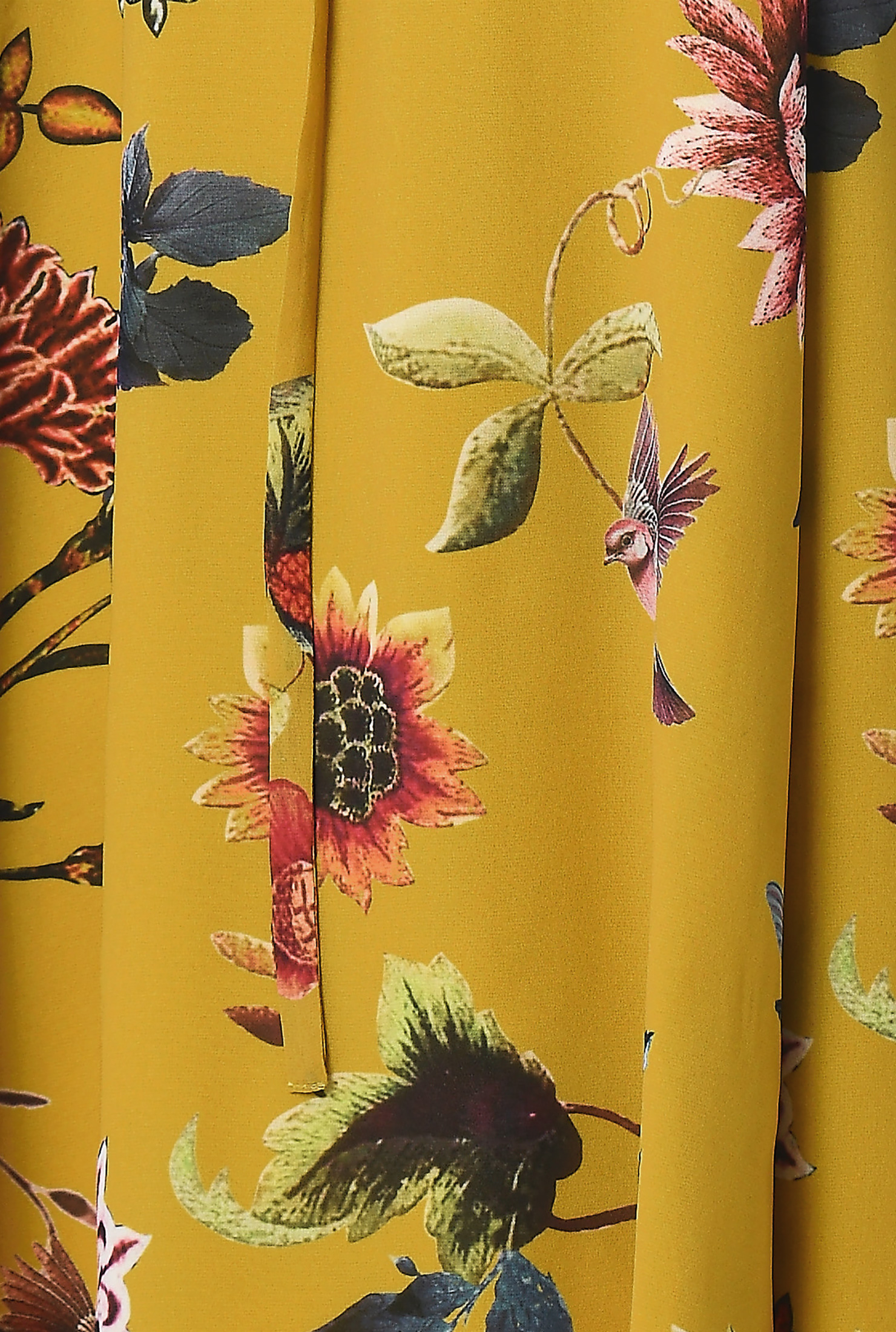 botanical georgette wrap dress