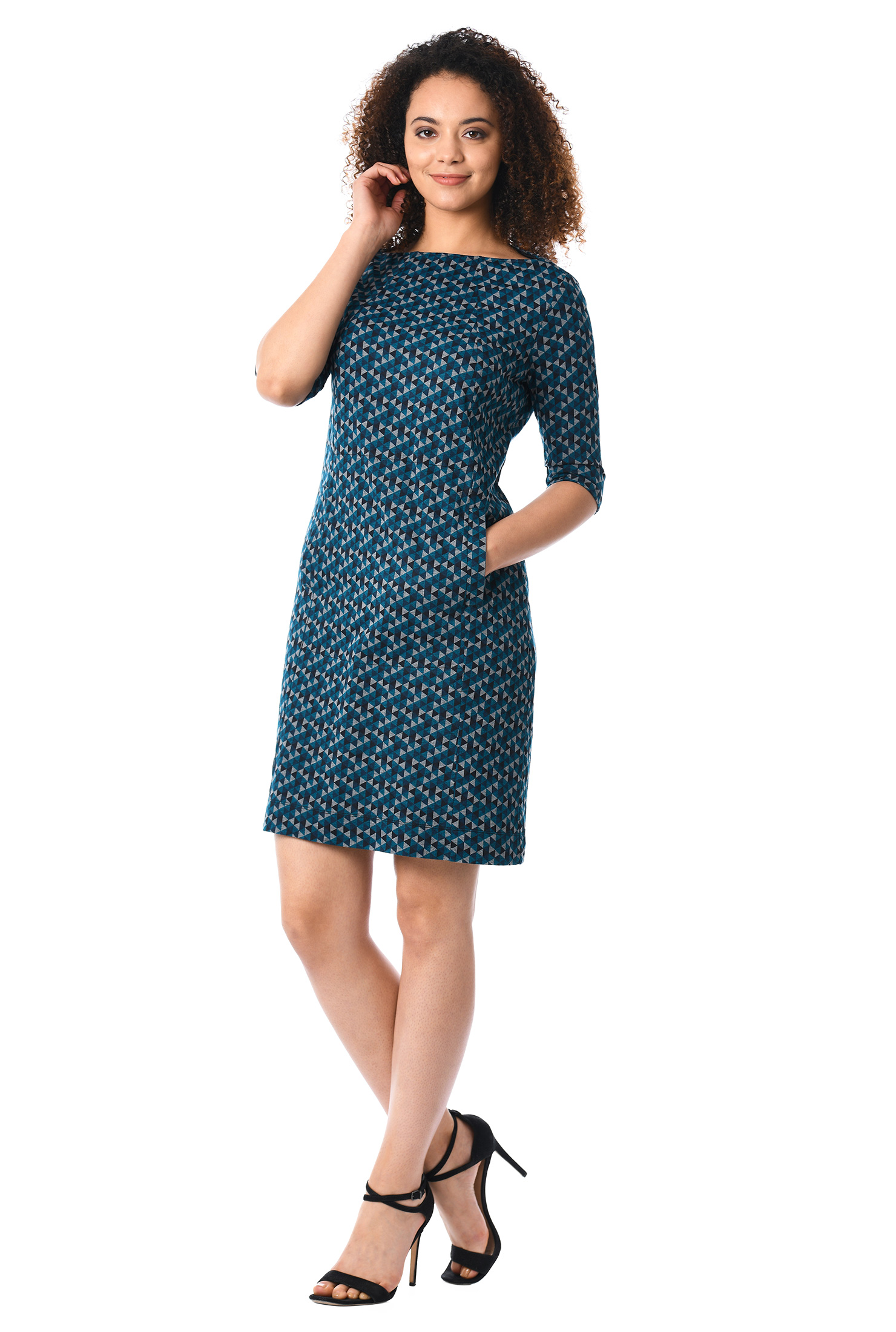 lipsy geo print dress