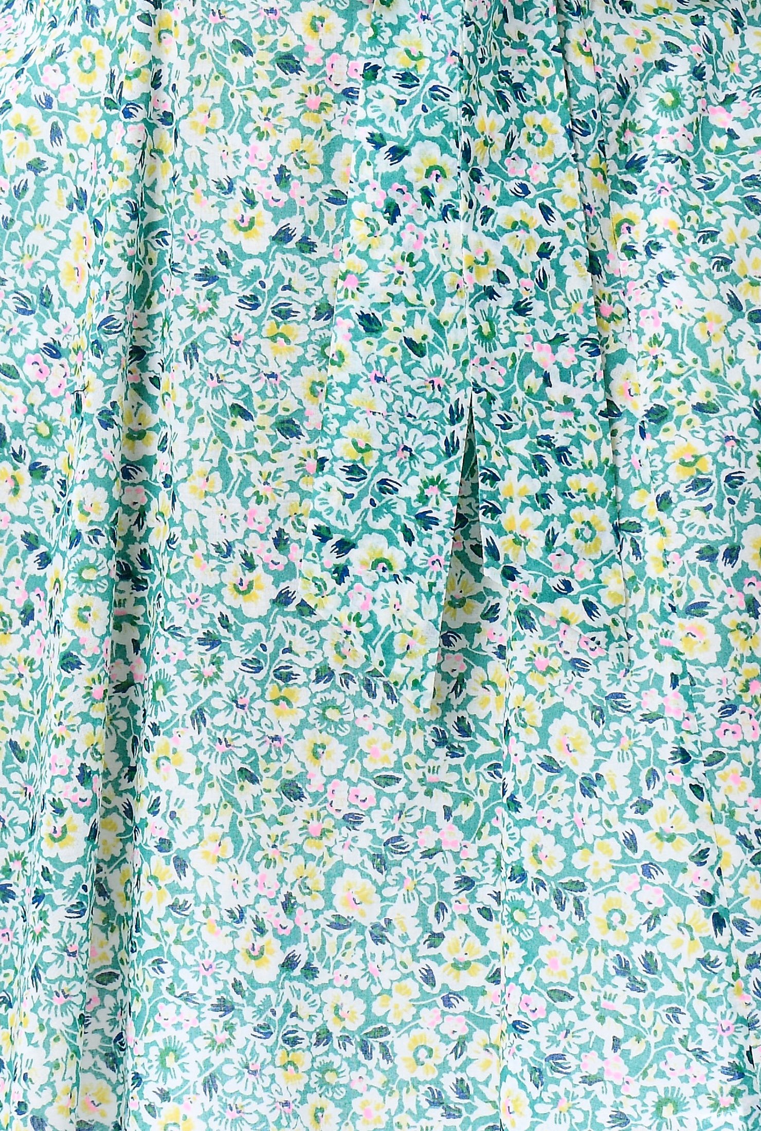 Shop Lace trim ditsy floral print cotton dress | eShakti