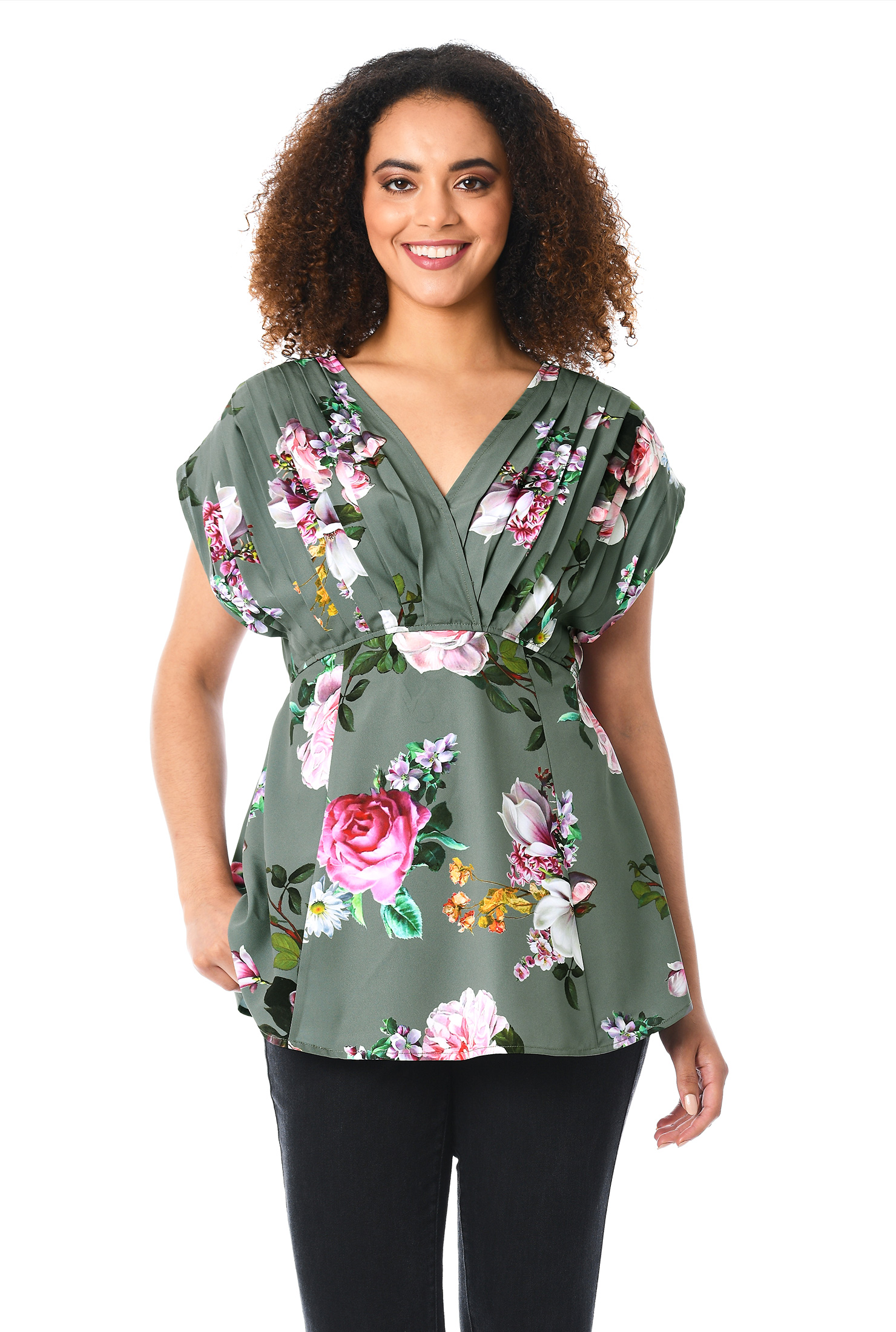 floral print peplum top
