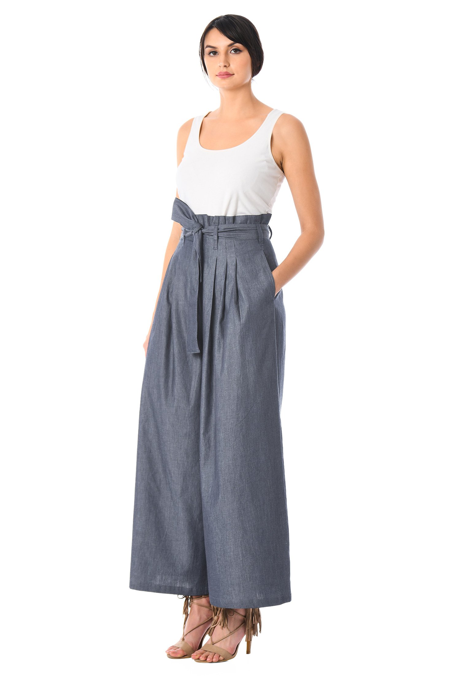 paperbag waist palazzo pants