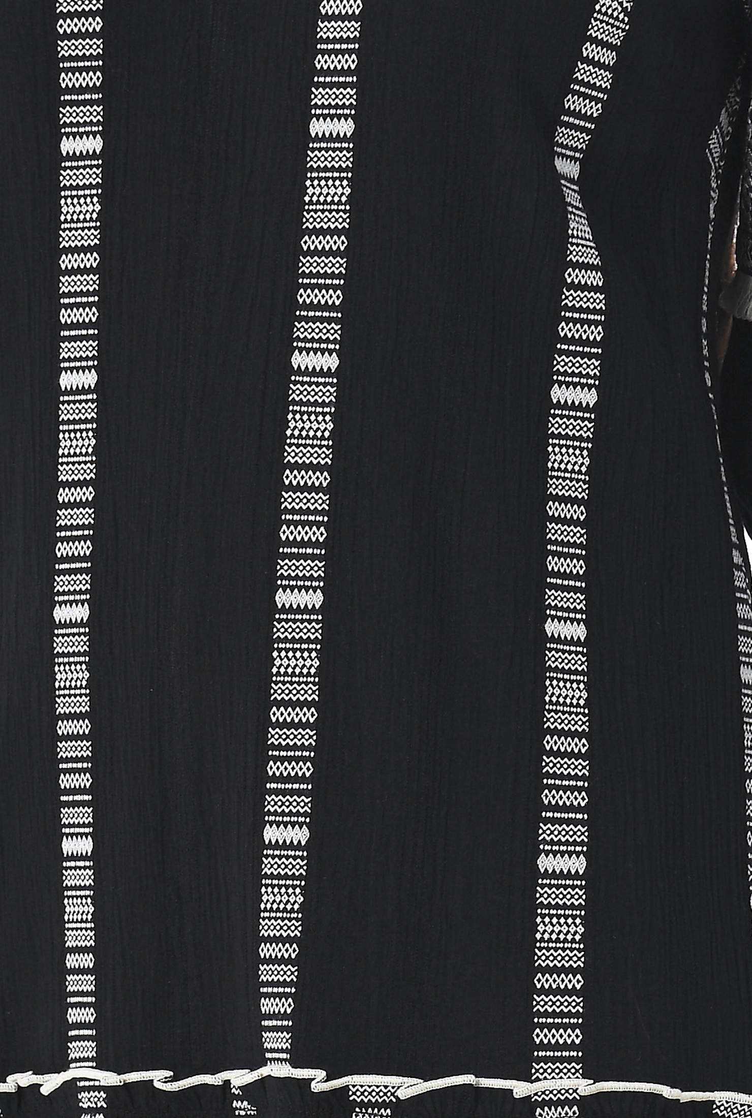 Shop Graphic embellished stripe gauze shift dress eShakti