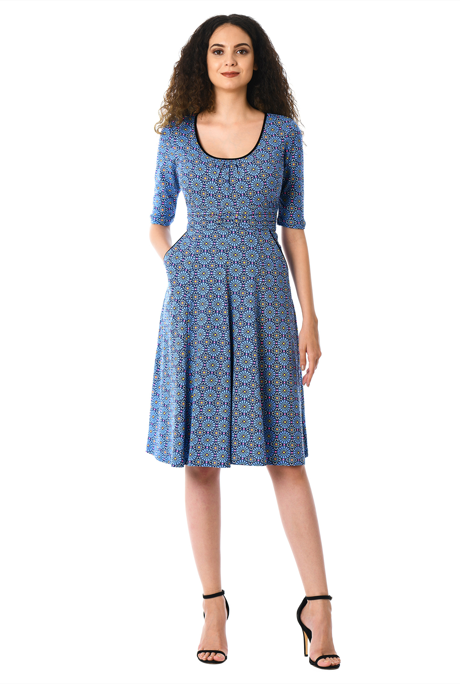 knit floral maxi dress