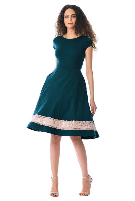 宇宙の香り Lace Trimmed Bowtie Dress | reumareica.com