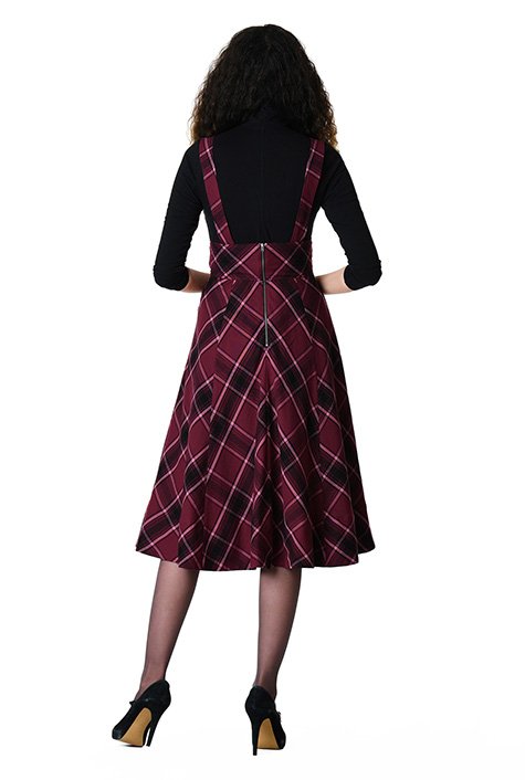 Plaid checkered jumper clearance skirt