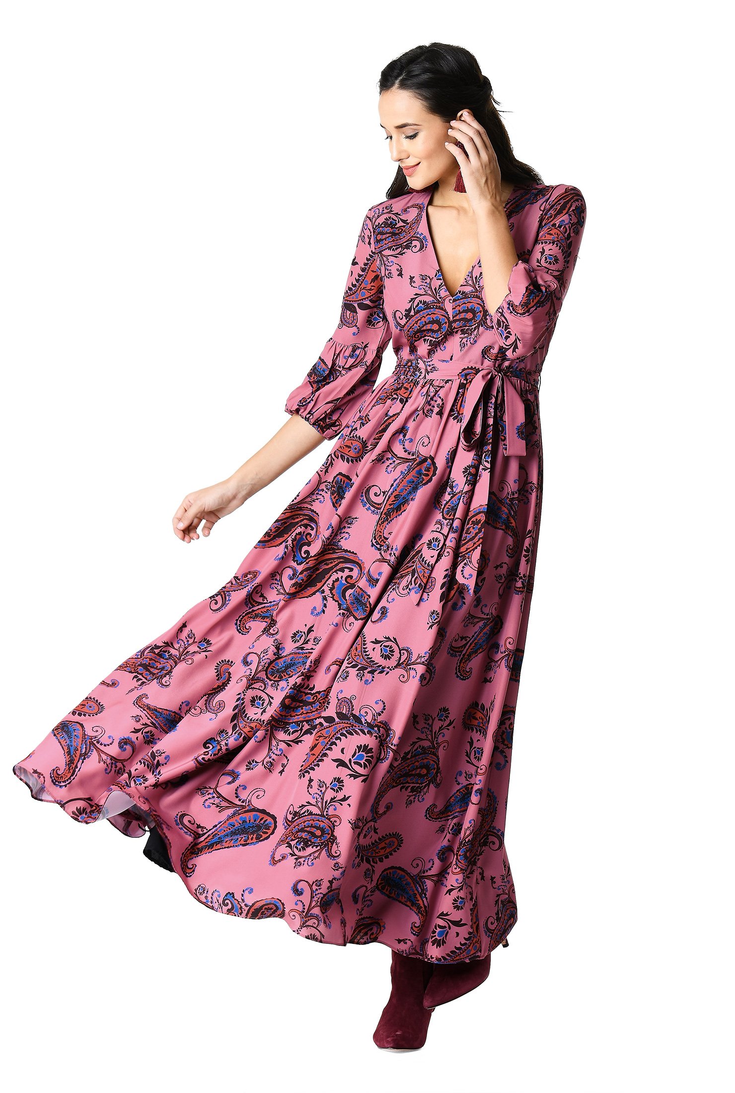 maxi dress paisley print