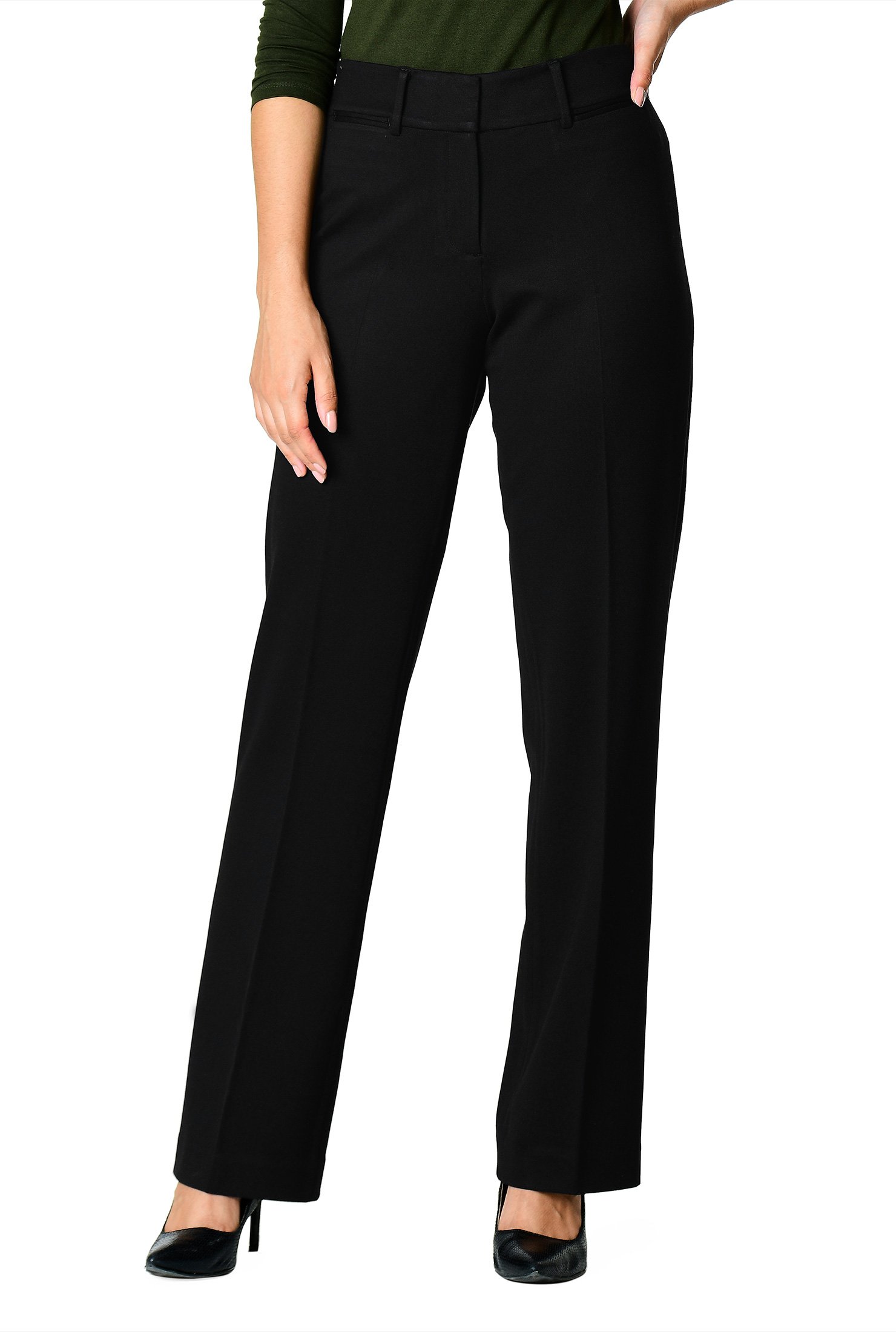 Shop Wide-leg ponte knit pants | eShakti