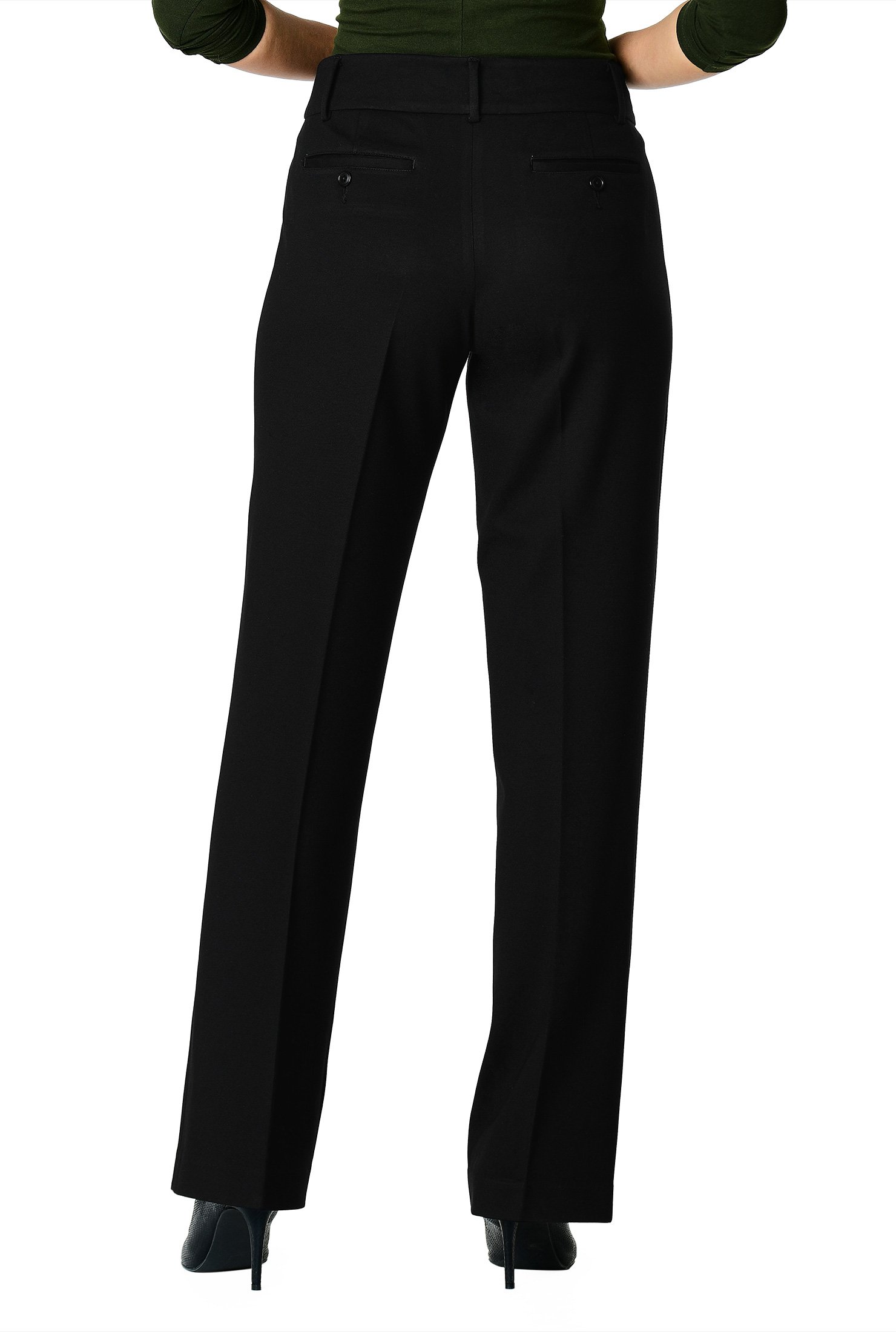 Shop Wide-leg ponte knit pants | eShakti