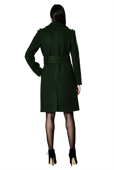 wool blend shawl collar single breasted long sleeve cozy coat