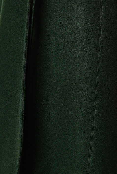 shawl collar belted coat