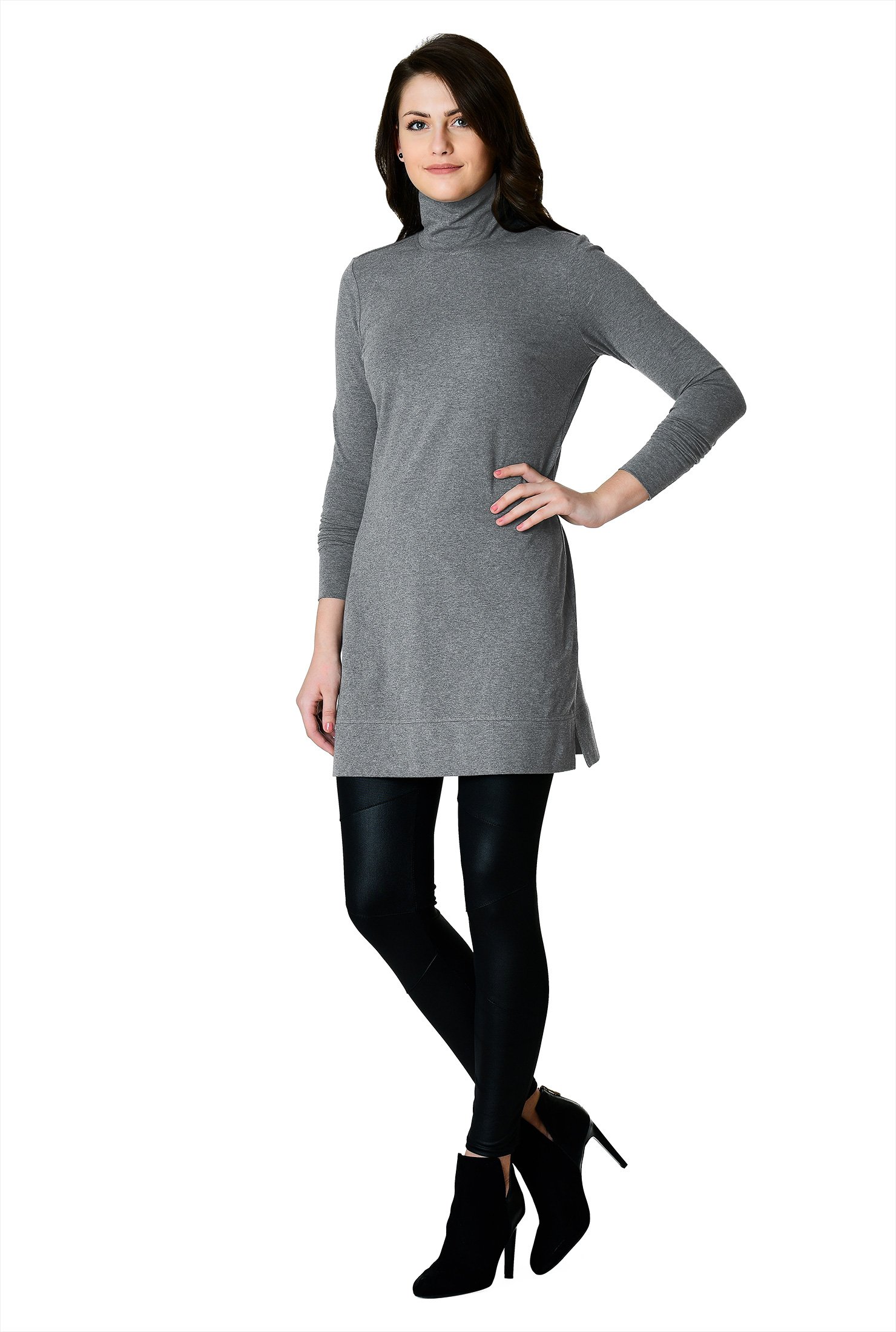 turtleneck tunic dress