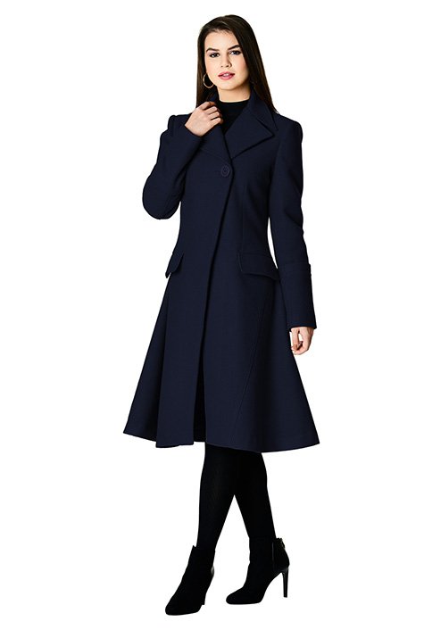 Classic Tailored Coat - Navy