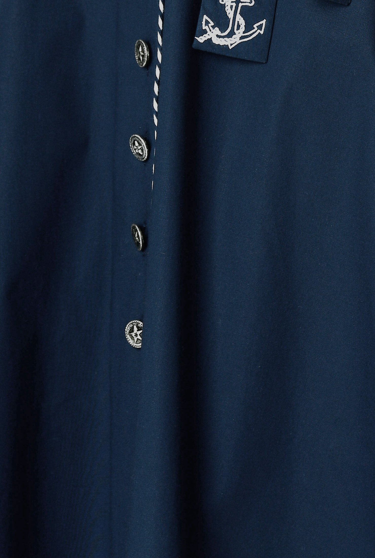 Shop Anchor embellished notch collar poplin shirtdress | eShakti