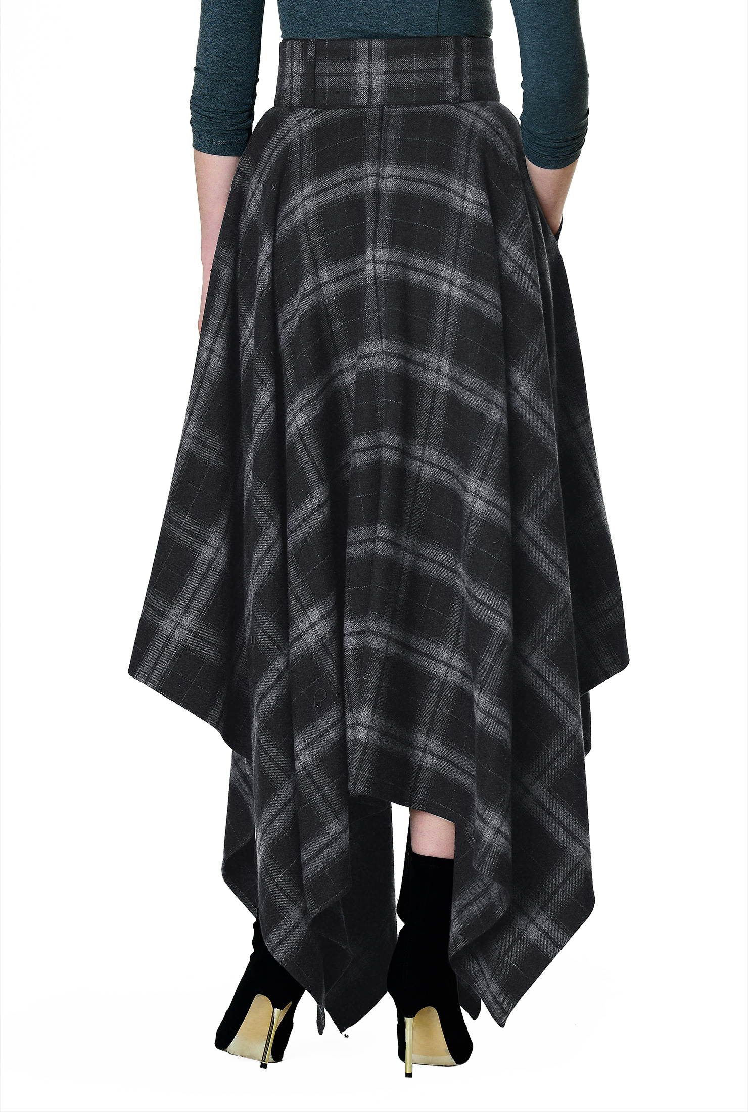 gray handkerchief skirt
