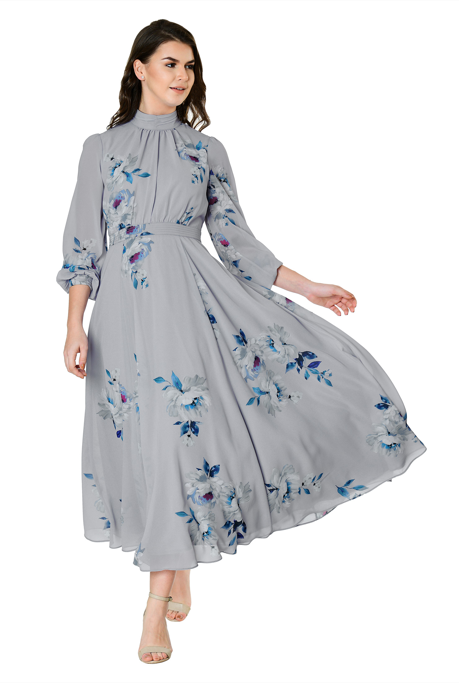 georgette midi dress