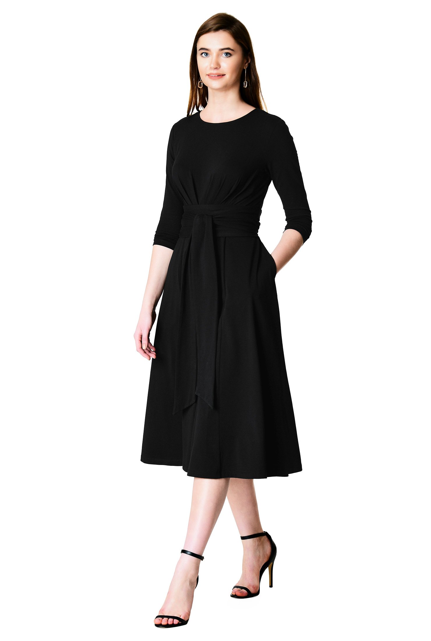 calf length jersey dress