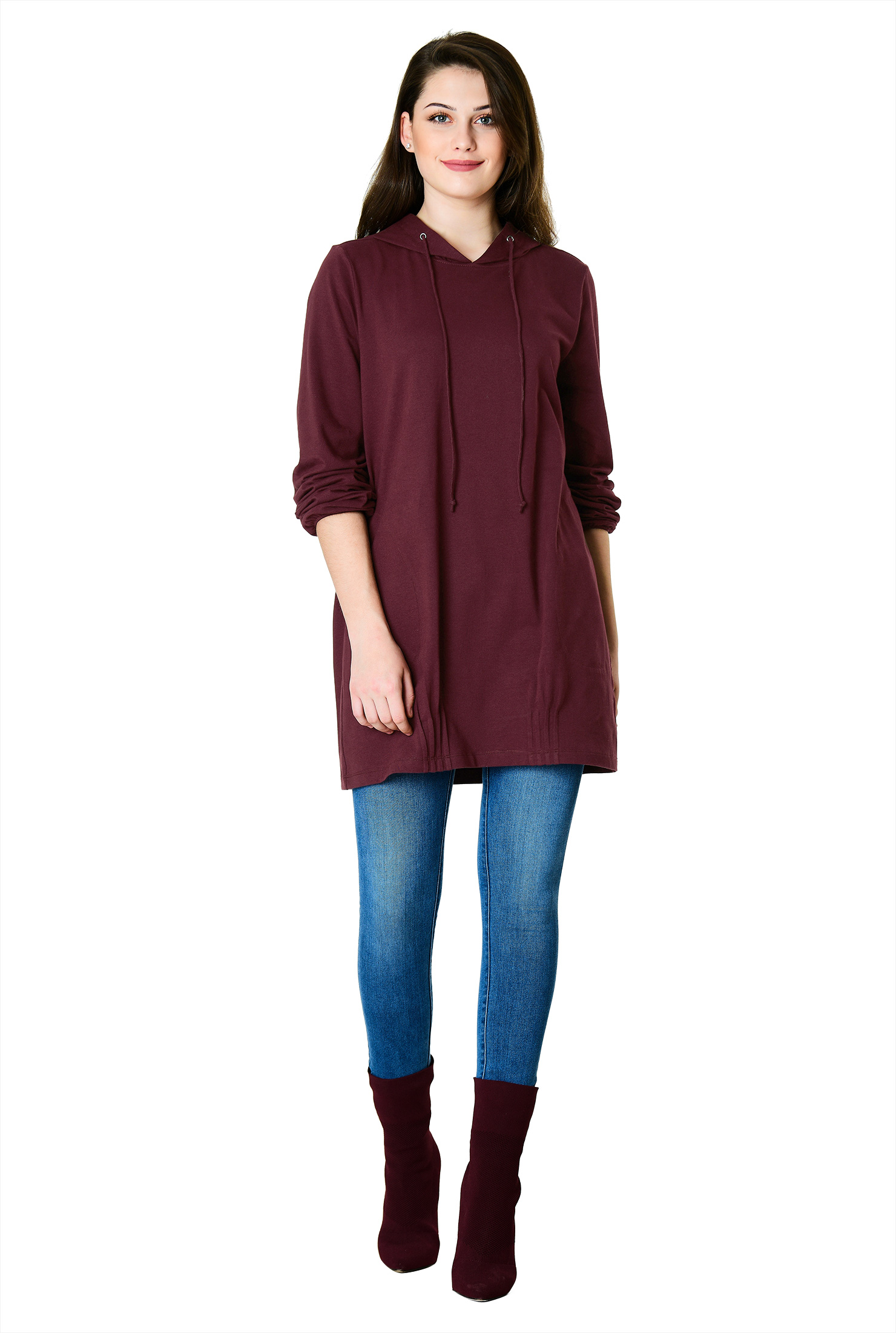 thigh length hoodie
