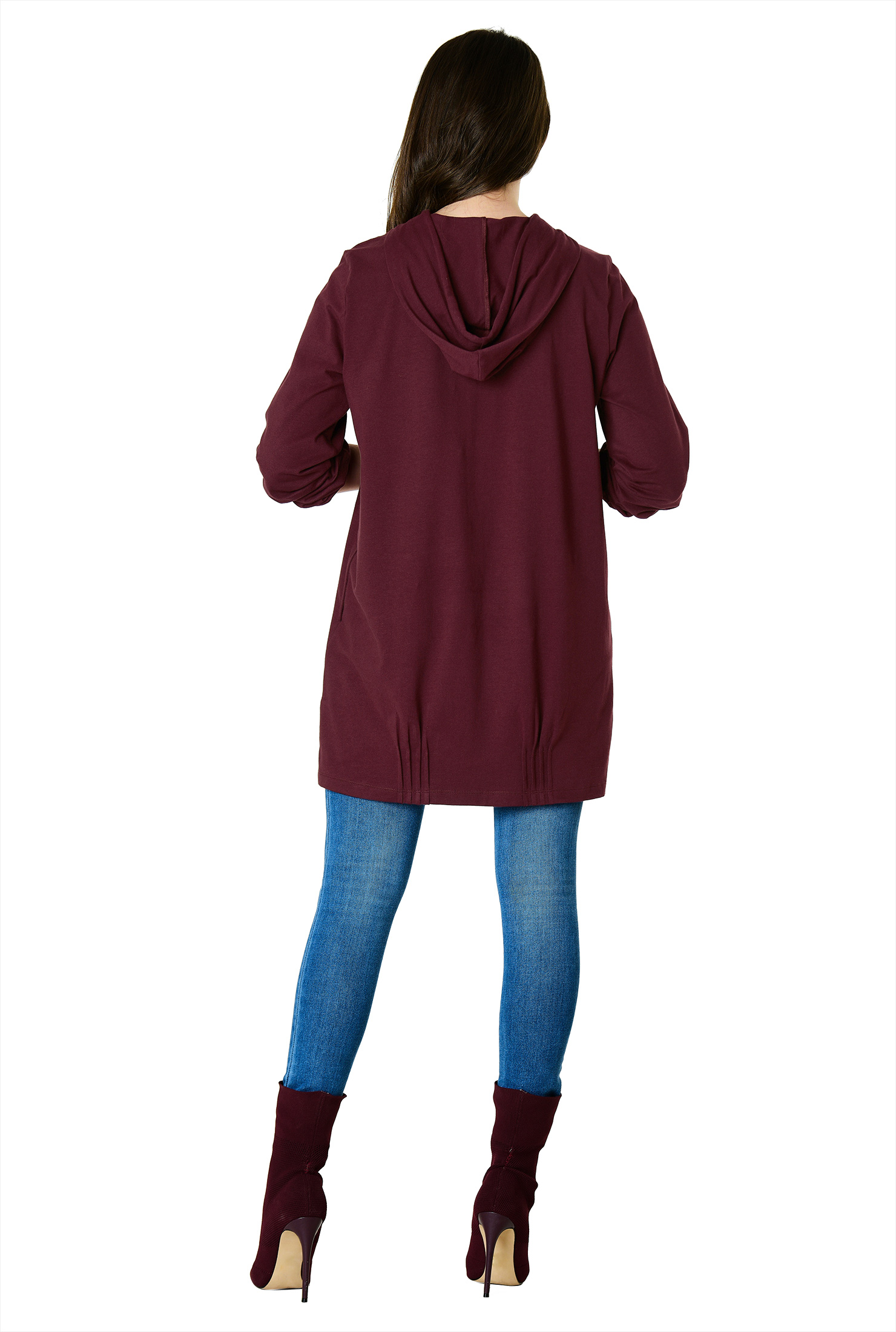 thigh length hoodie