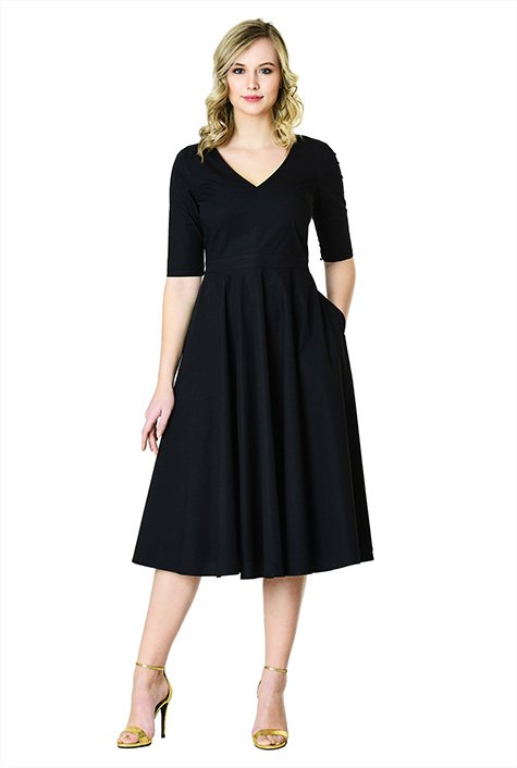 Buy RARE Black Fit & Flare Dress - Dresses for Women 1085485 | Myntra