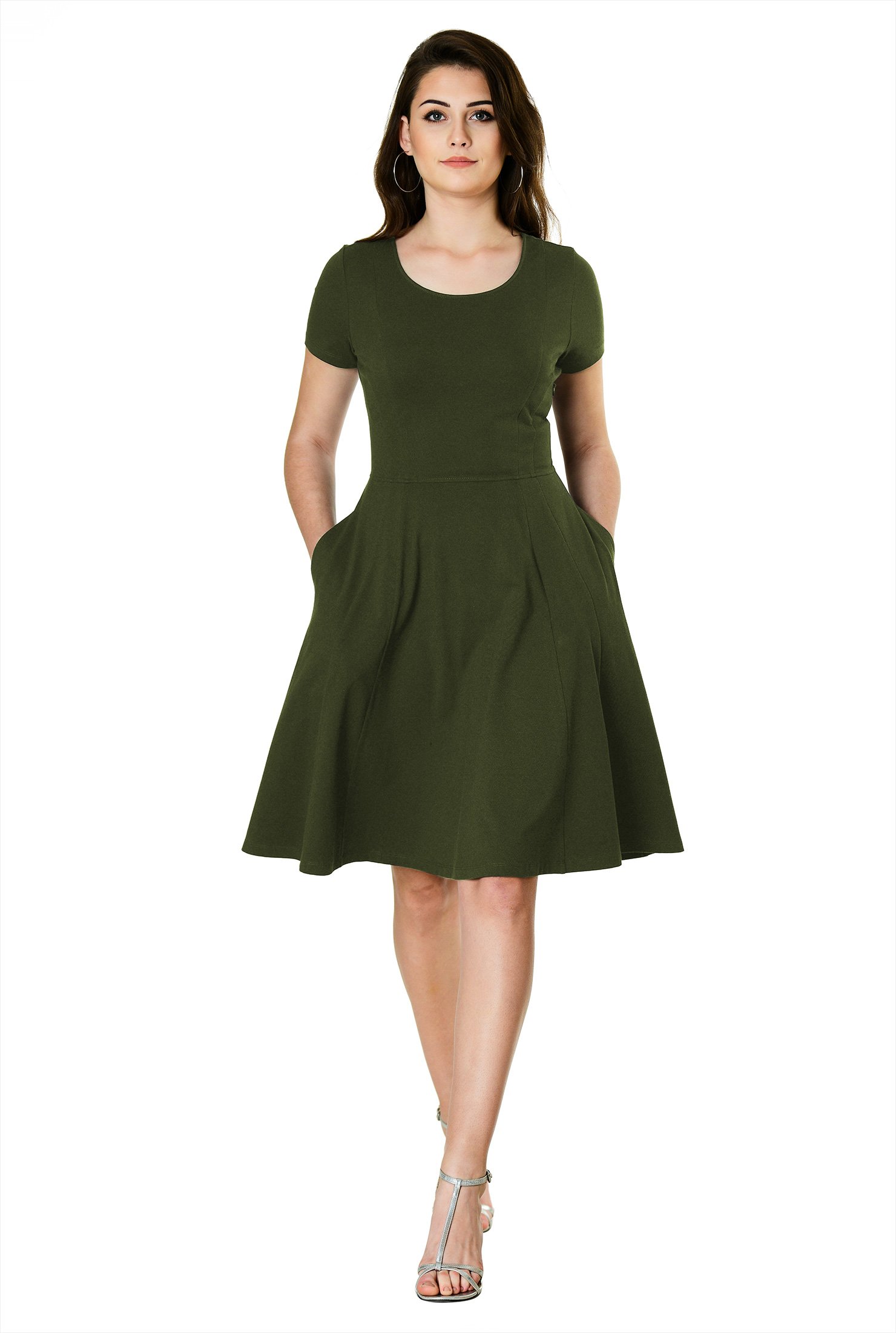 eshakti fit and flare dress