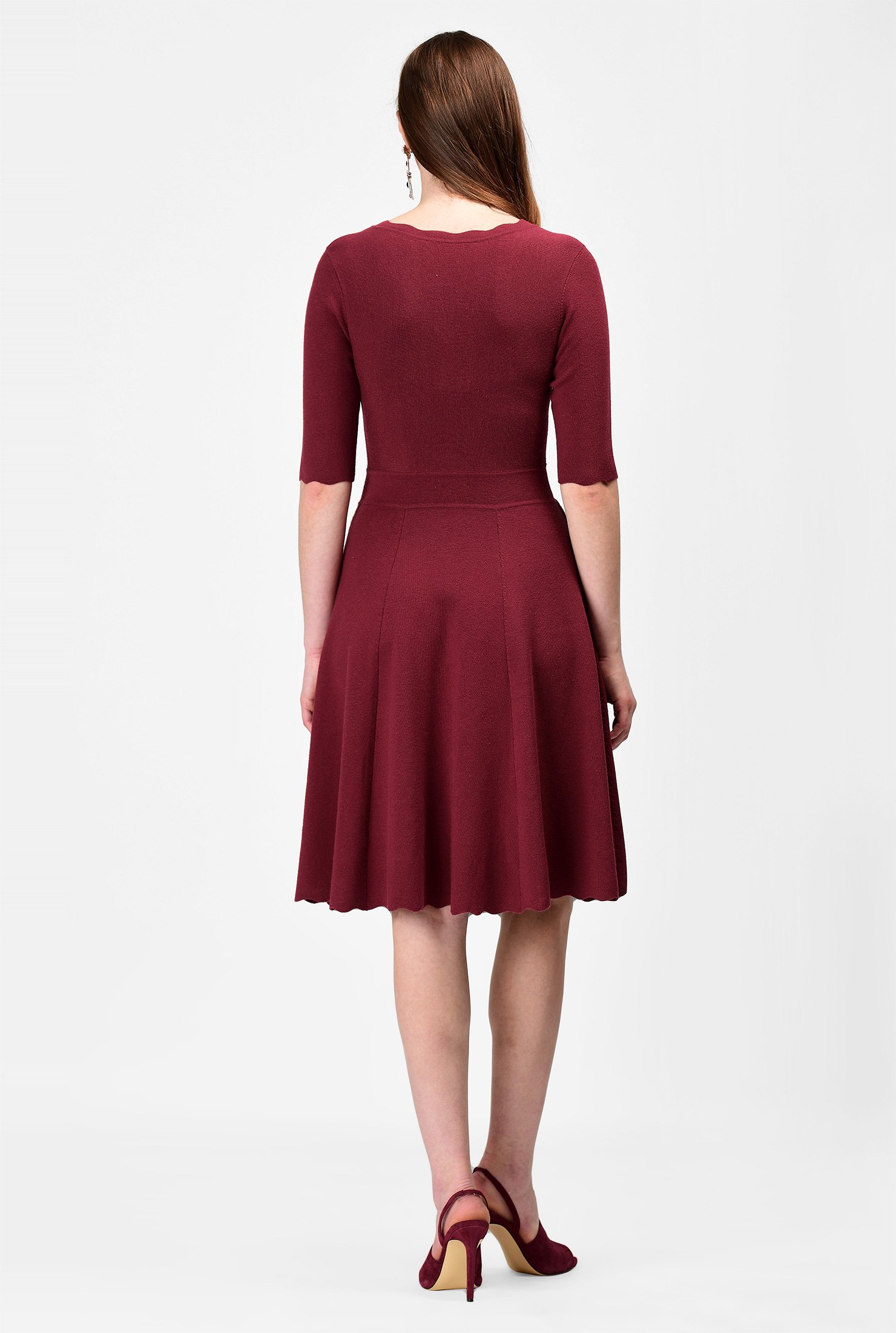 sweater flare dress