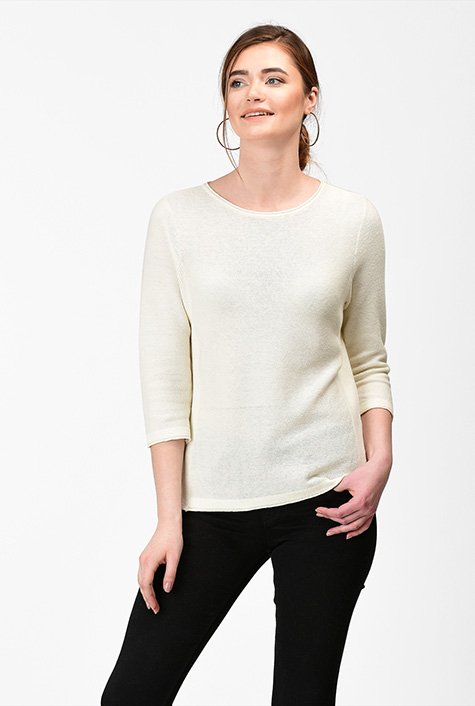 Lightweight linen store sweater