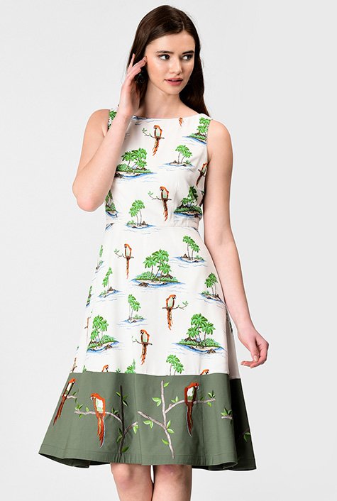 Parrot print outlet dress