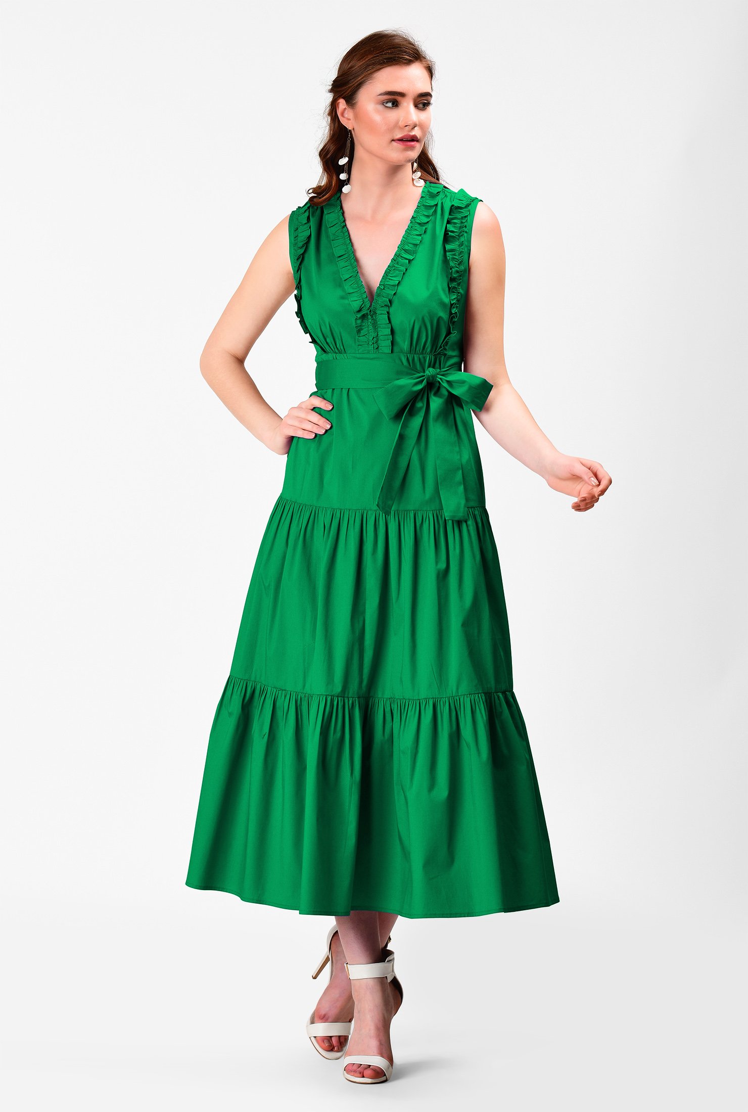 green tier dress