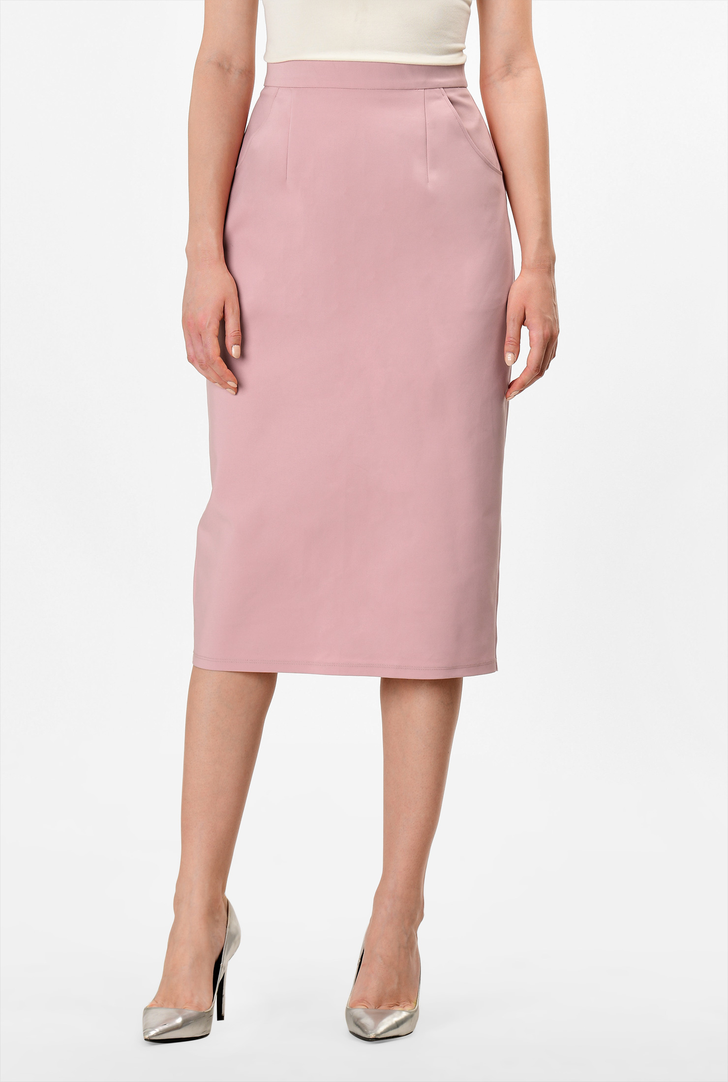 Shop Cotton blend pencil skirt eShakti