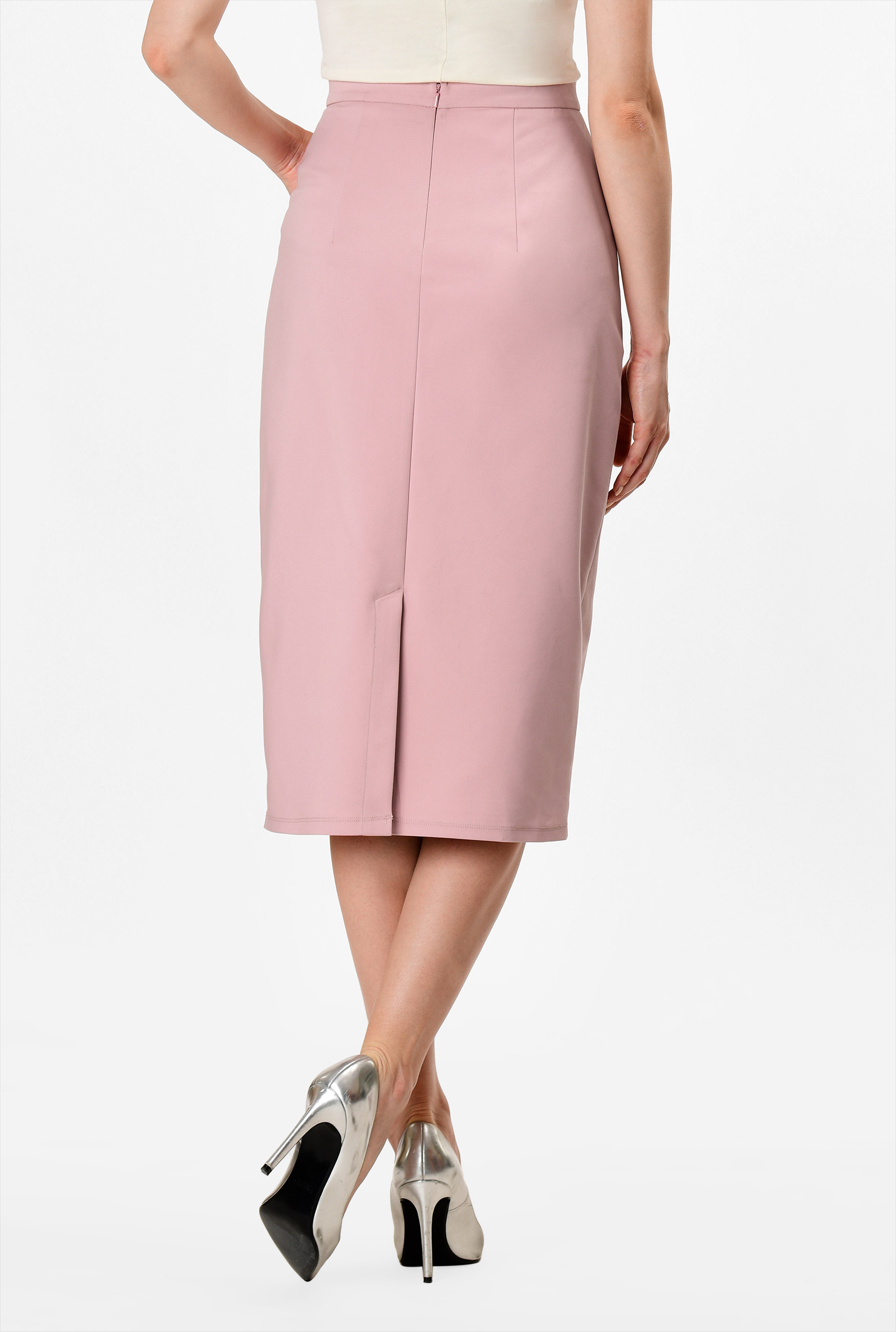 Shop Cotton blend pencil skirt eShakti