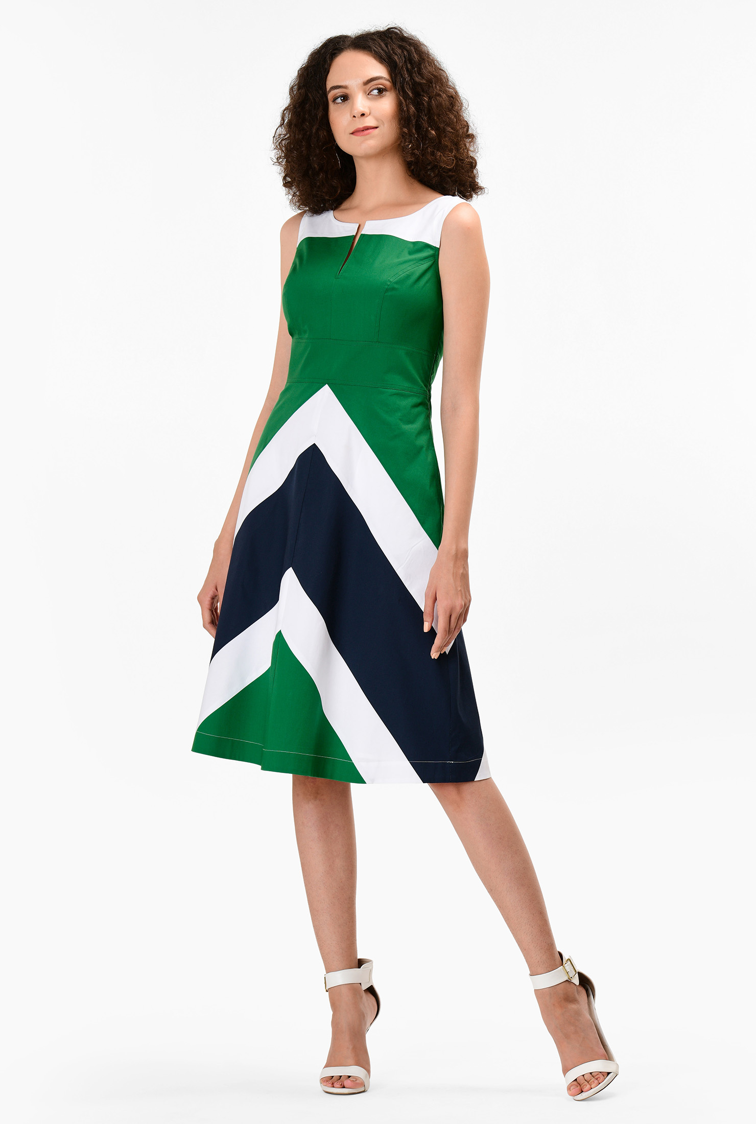 パーティードレス Stretch Color Block Dress CL0065690EL.jpg