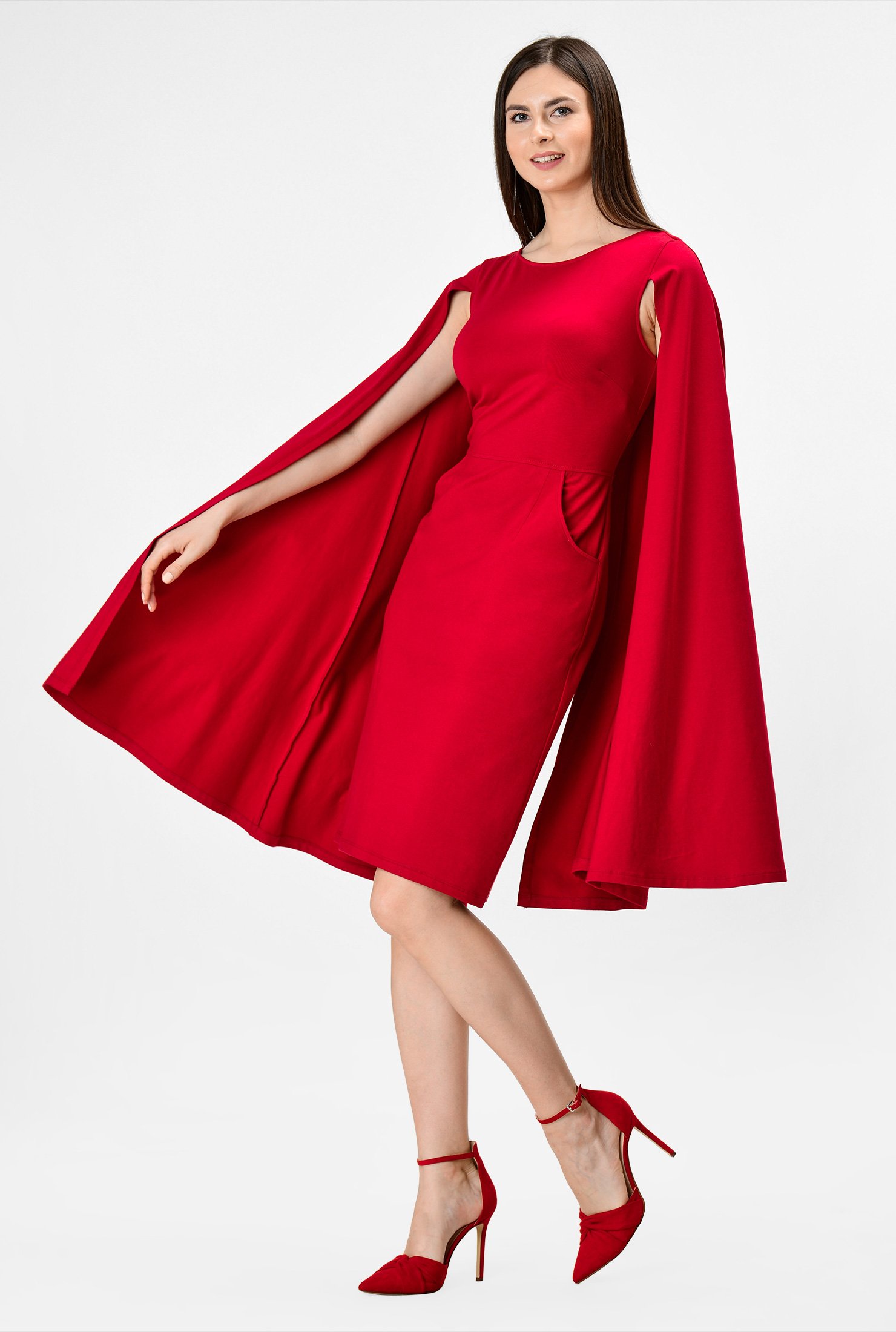 back cape dress