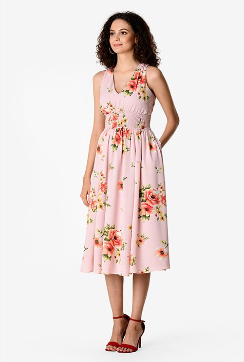 Petal-pink crepe Bubble Dress