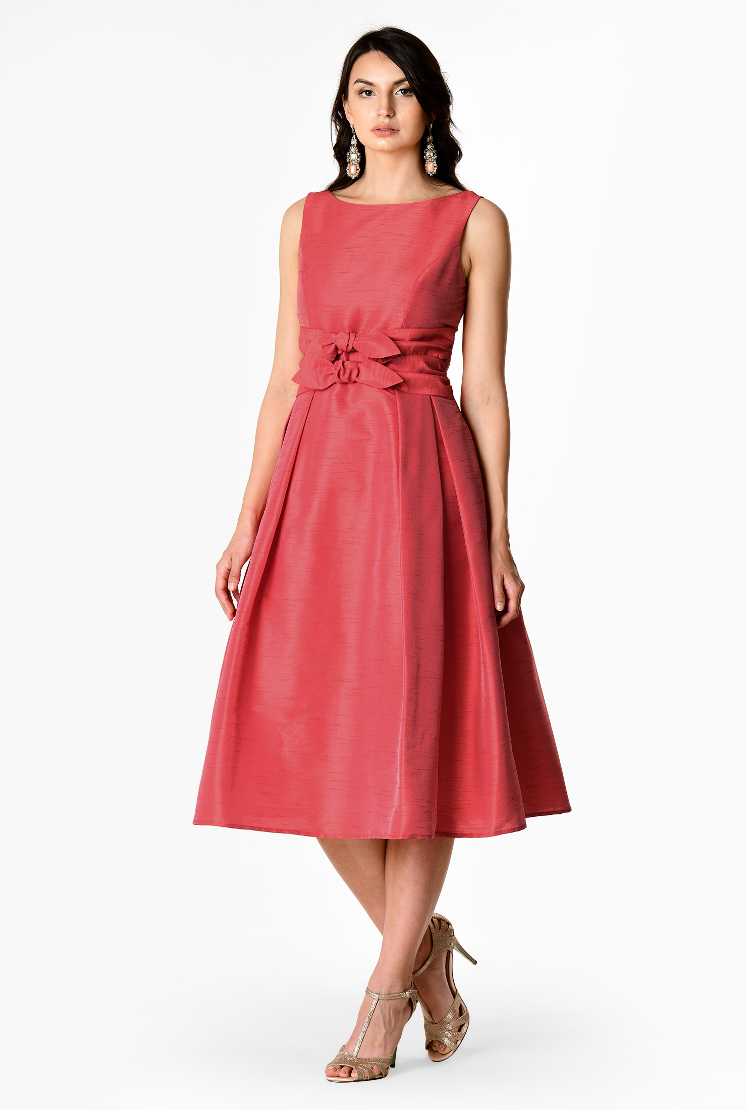 front bow tie dress