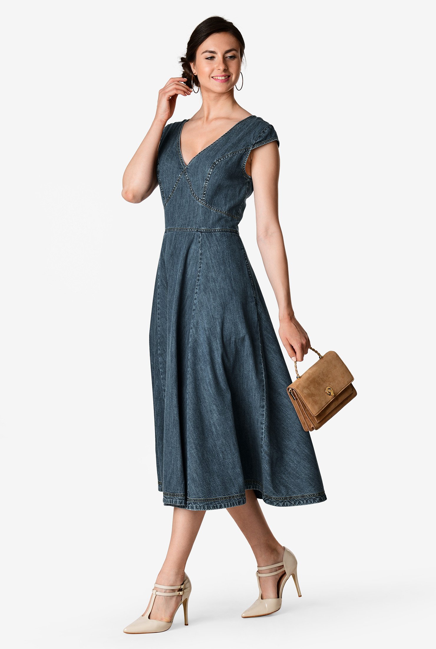 eshakti denim dress