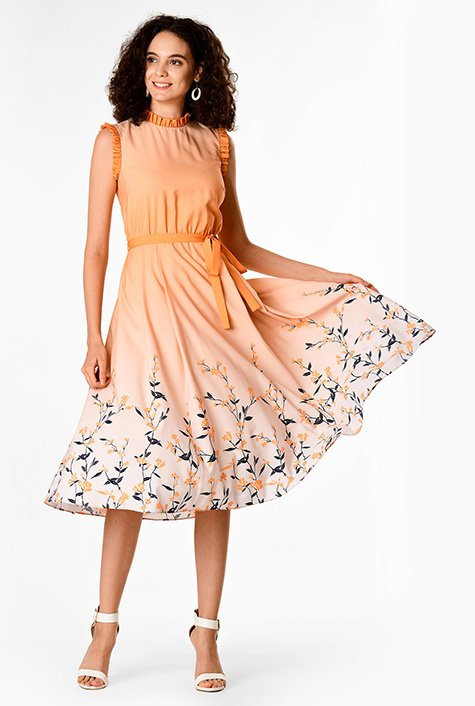 Floral hotsell ombre dress