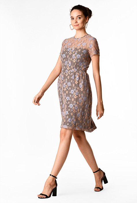 Illusion sheath outlet dress