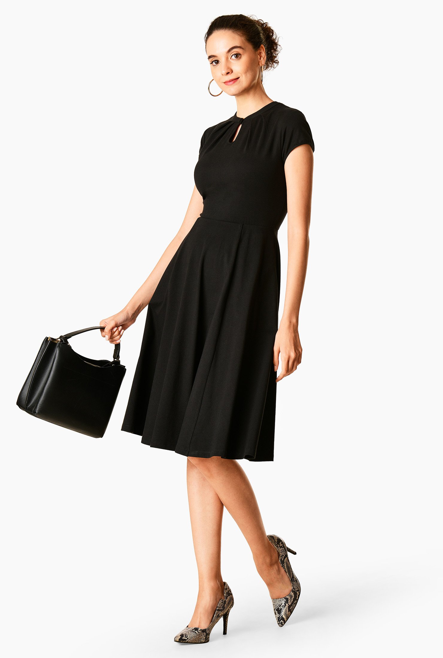 cotton knit dresses with pockets