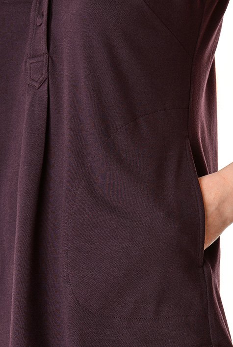 Shop Cotton knit henley tunic | eShakti