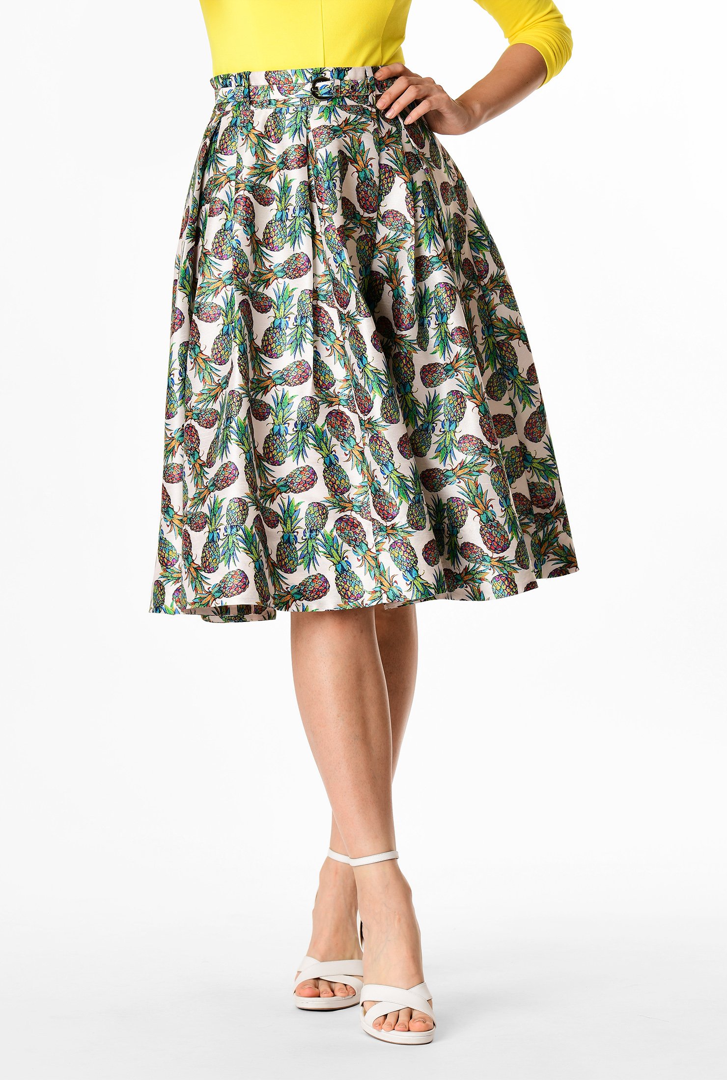 pineapple print skirt