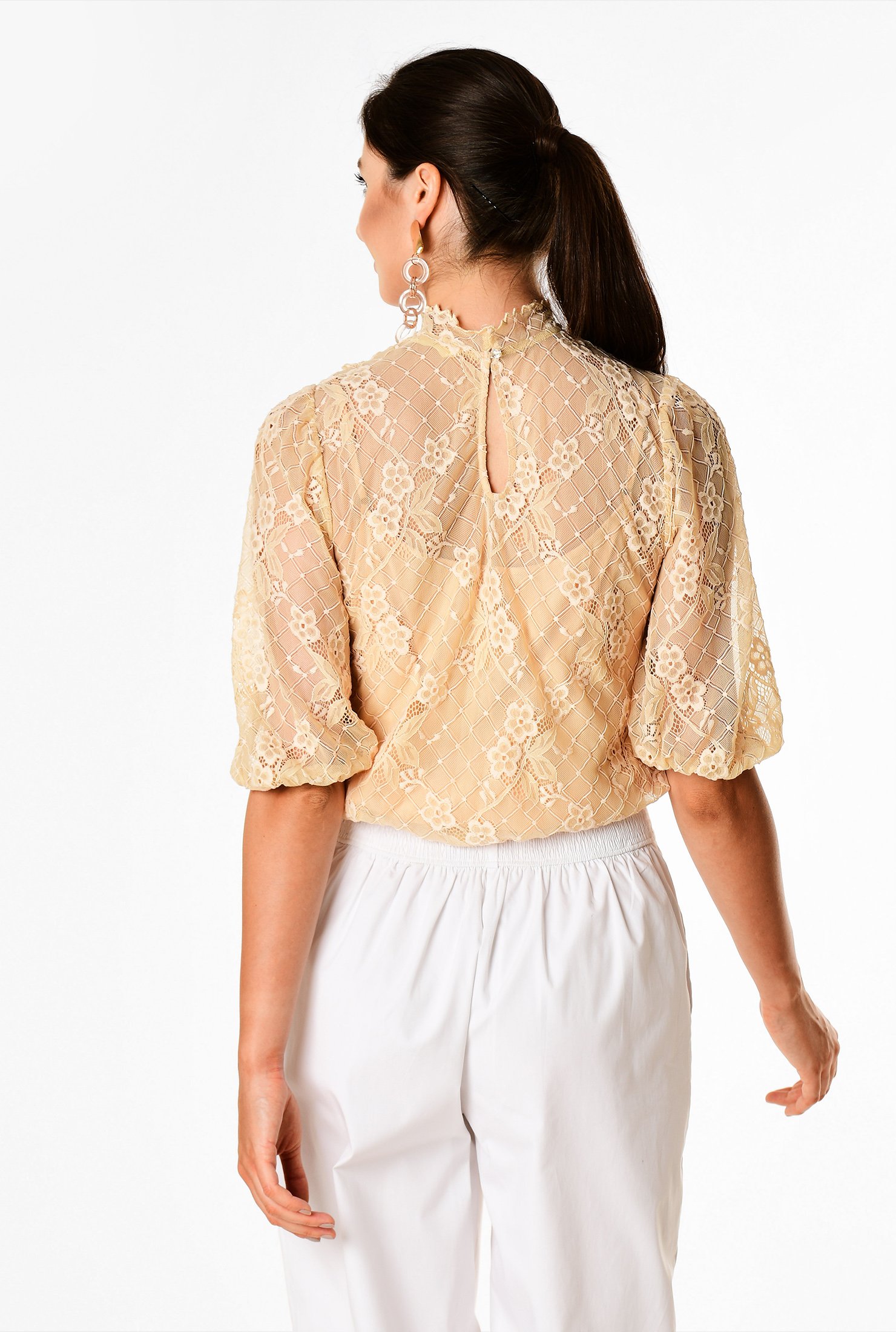 Frill lace blouse online