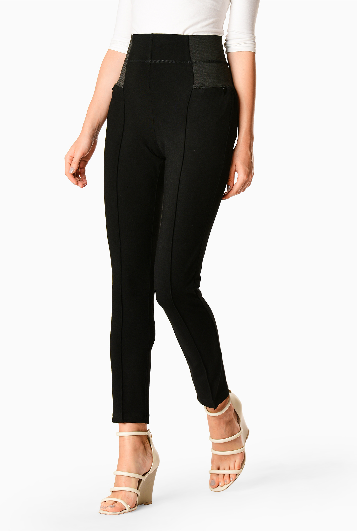 ponte knit skinny pants