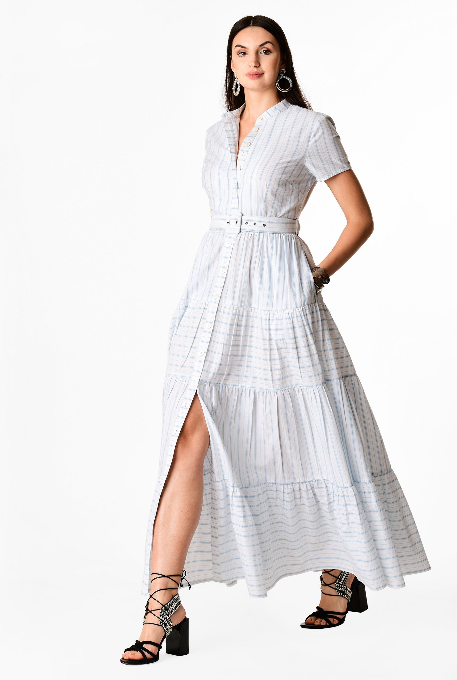 ruched shirtdress