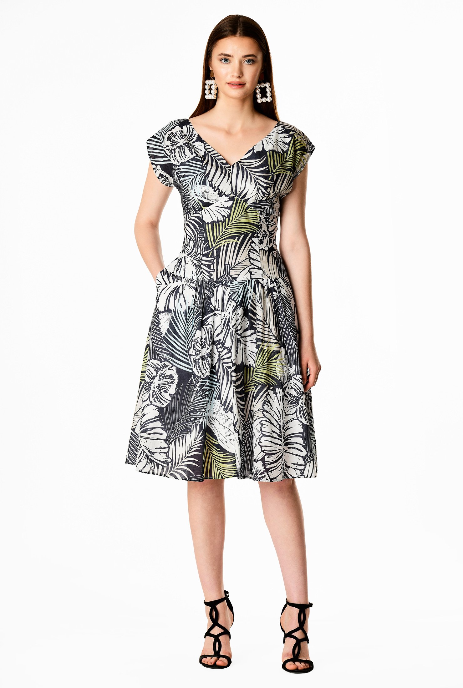 palm print dress