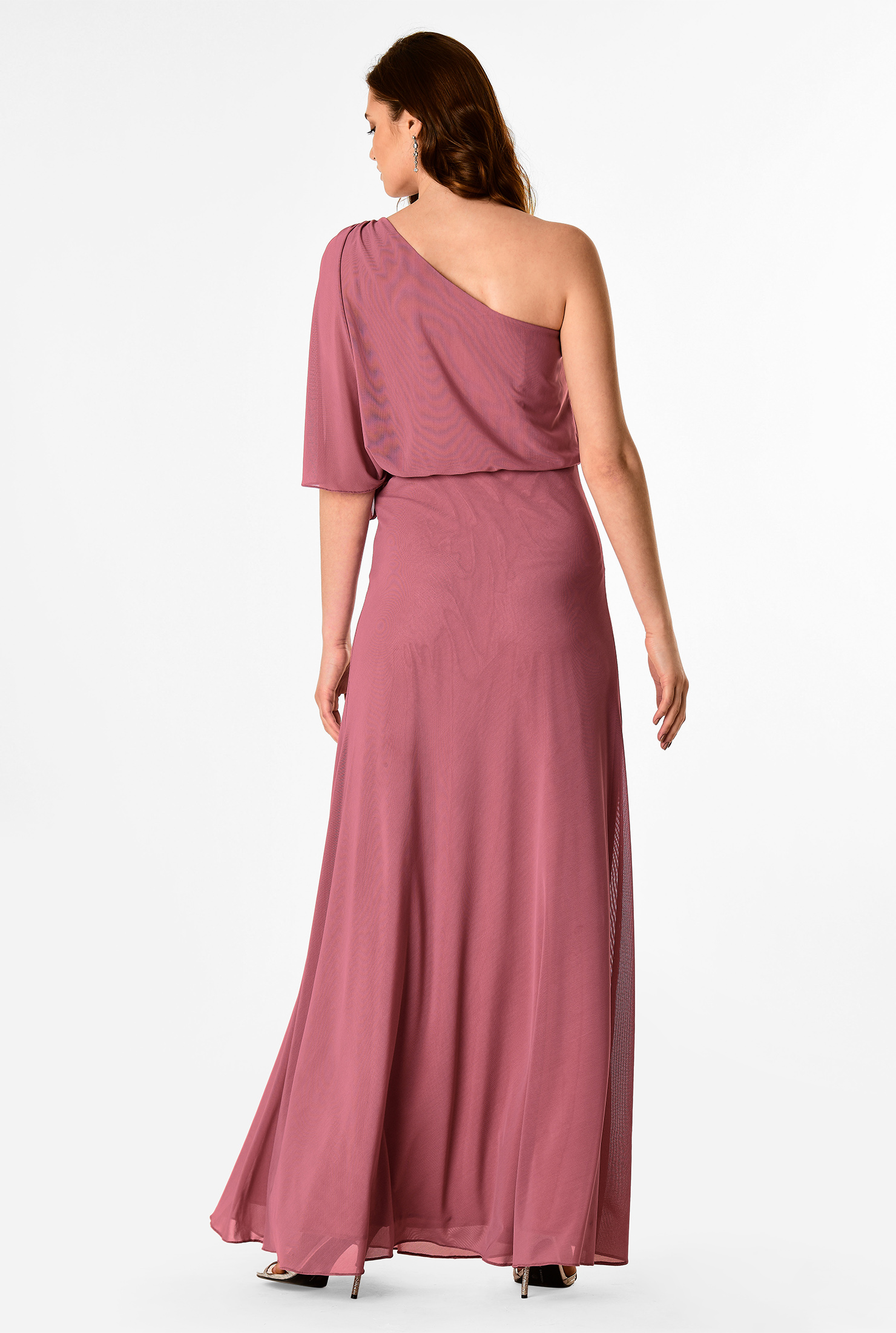 asos brown satin dress
